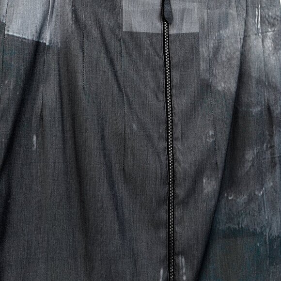 Annette Gortz Grey Pleated Paint Splatter Skirt - Picture 3 of 9